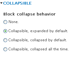 Collapsiblock configuration