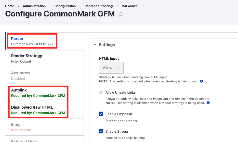 Common markup Common markup