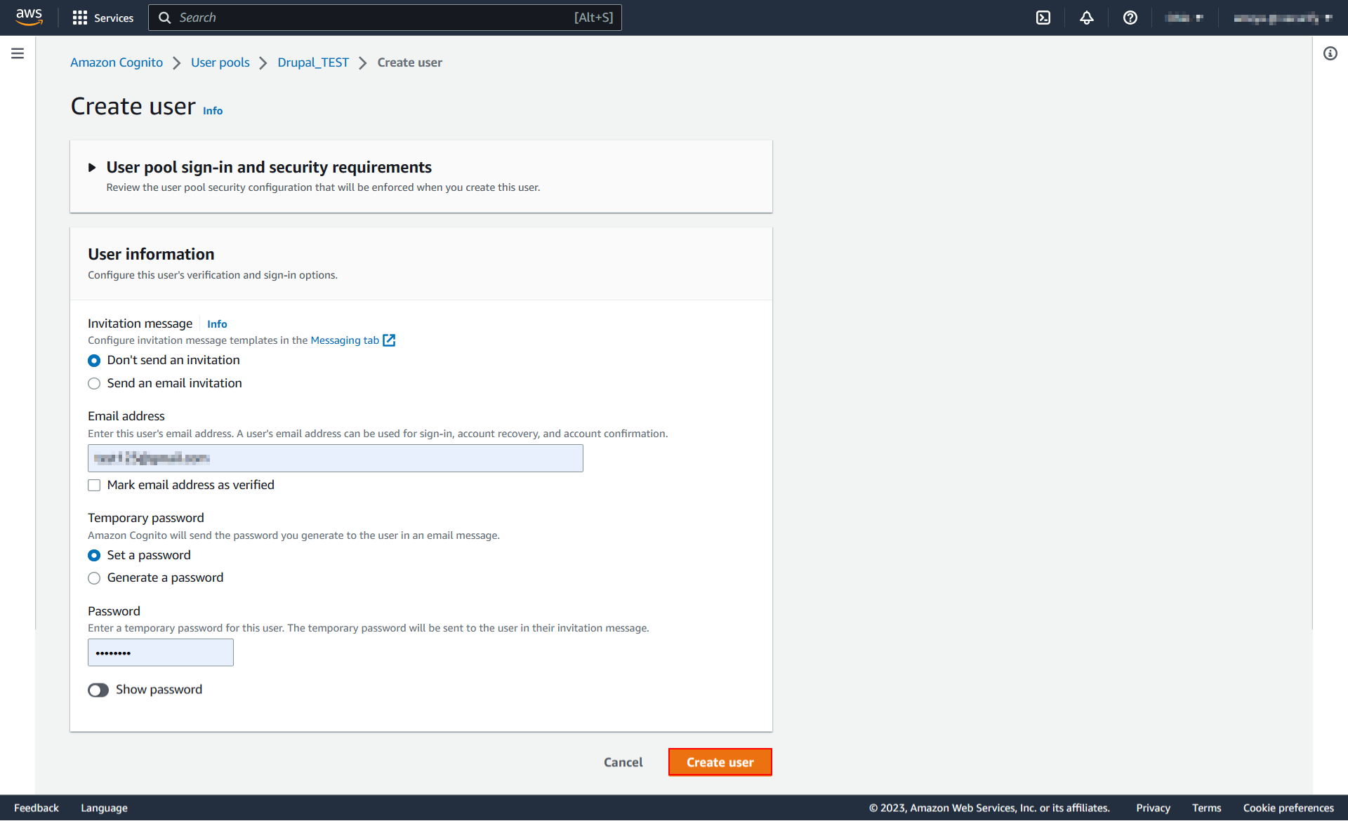 drupal oauth client AWS App client setting