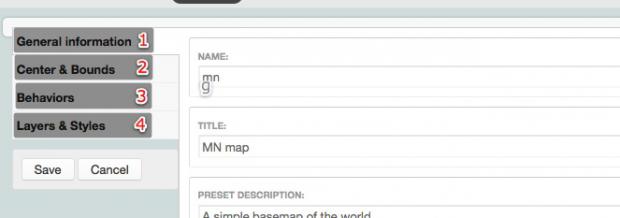 Customize preset tabs