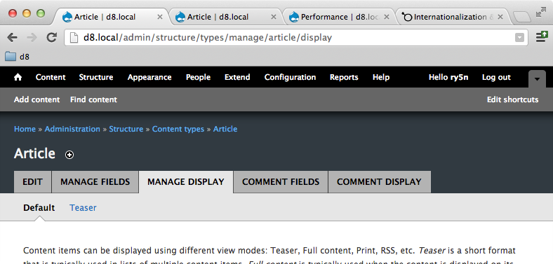New secondary tabs, no-overlay mode