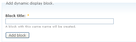 Adding a block page