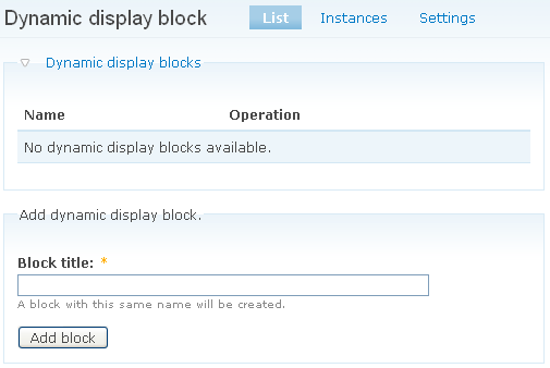 Overview of the Configuration page