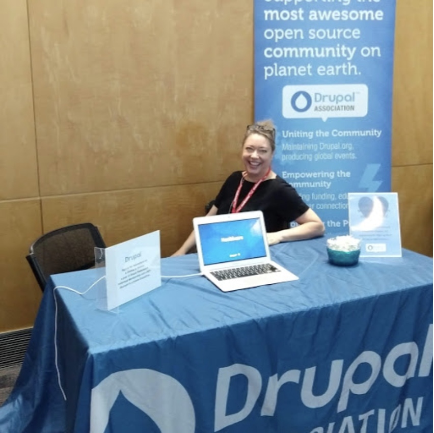 Delona at Drupal Association table at GovCon 2019