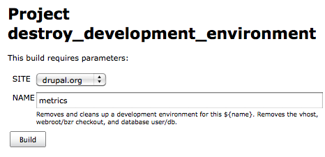 A screenshot of the Jenkins interface showing the fields filled in as above.
