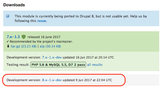 Dev releases
