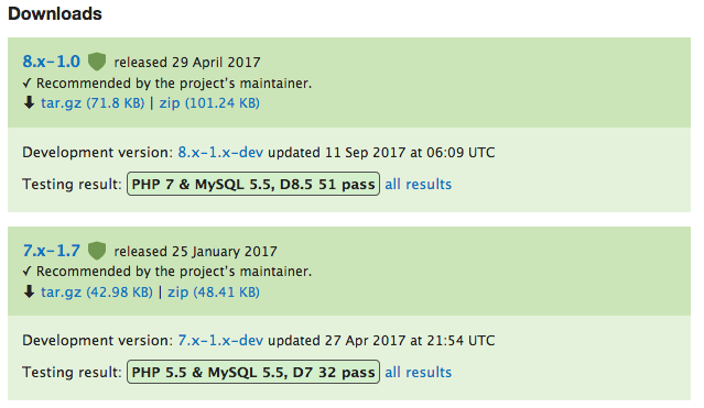 Download table improvements