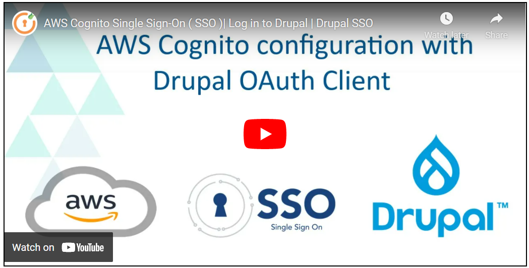  Drupal Oauth AWS Cognito Youtube Video