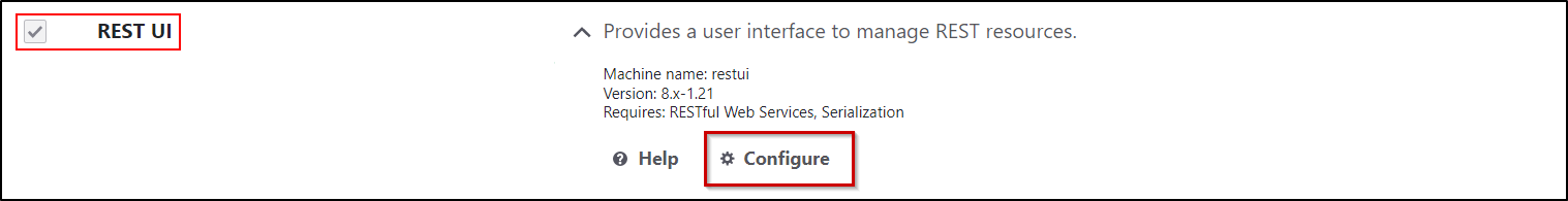 drupal rest api configre UI module