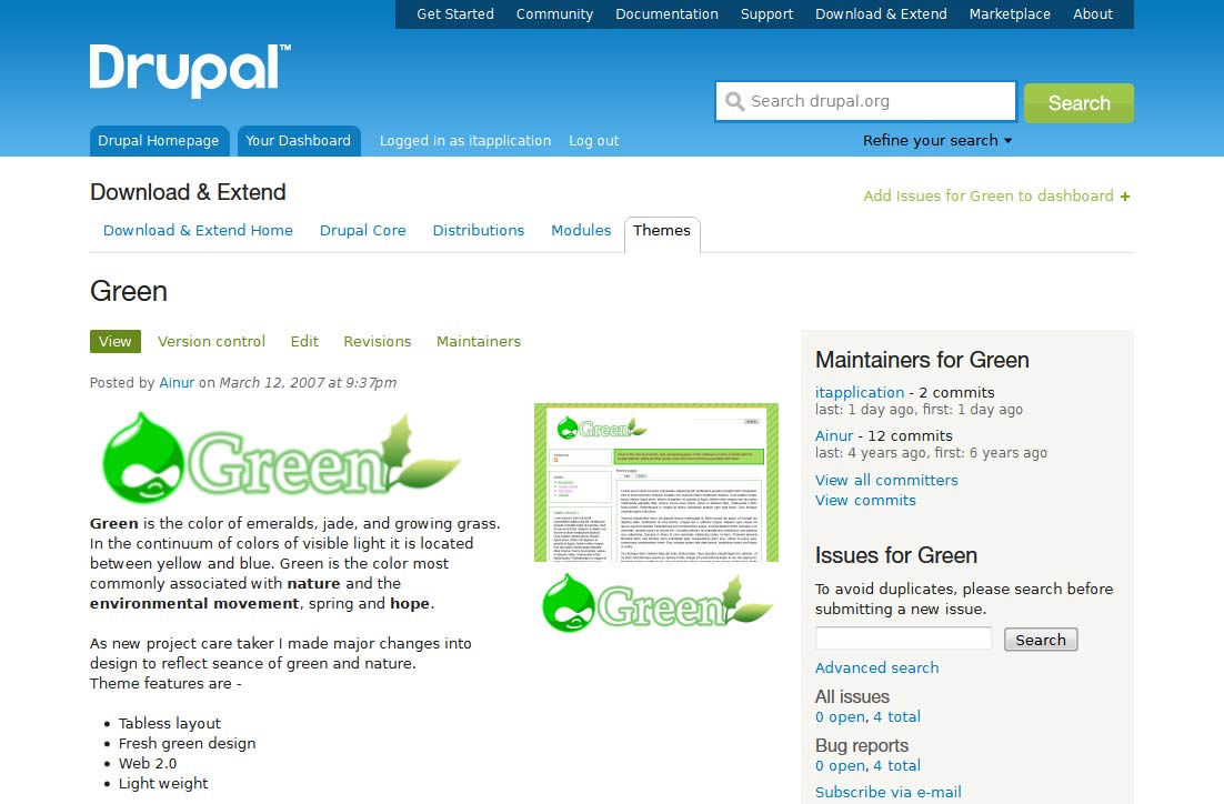 Project page of Theme