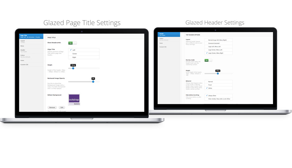 Glazed Theme Settings