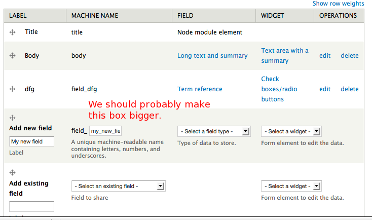 Improve UX for machine names for fields. [#1164812] | Drupal.org