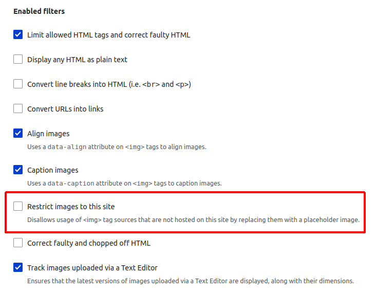 Text formats and editors filters
