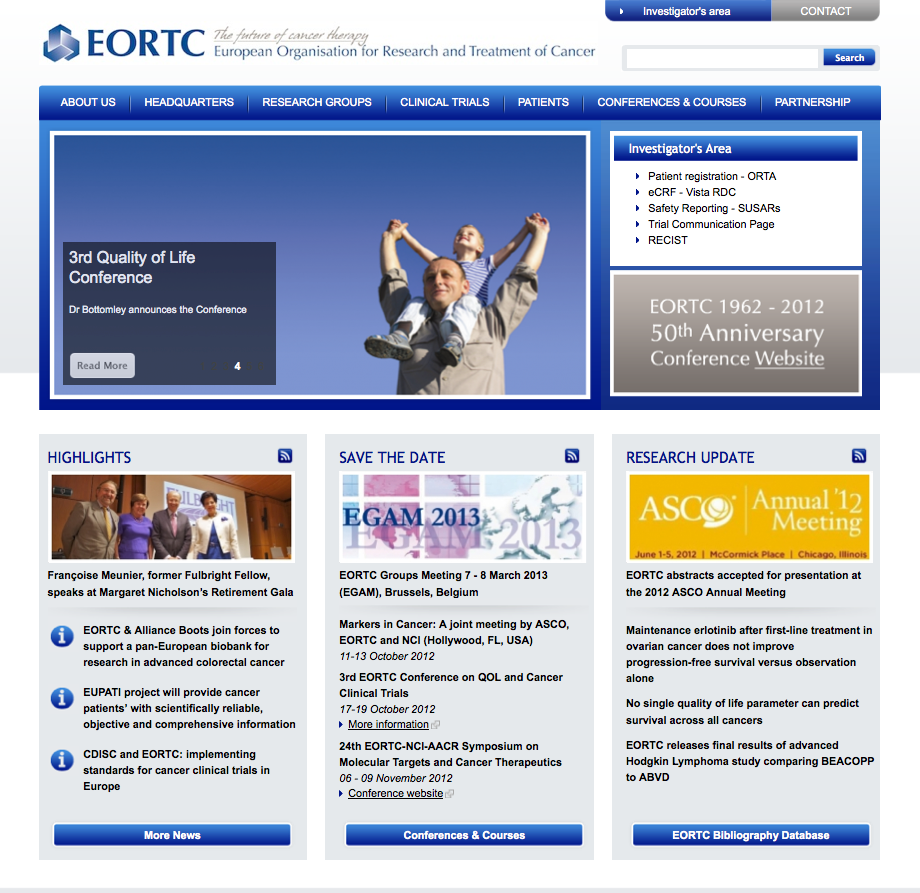 EORTC.org - European Organisation for Reasearch and Treatment of Cancer