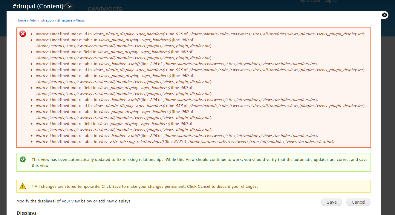 Trouble with "Consuming the new Twitter 1.1 API with Feeds and friends ...