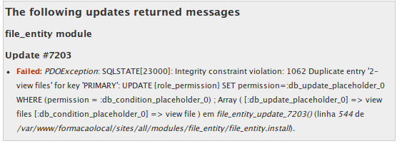 pdoexception sqlstate 23000 integrity constraint violation 1062