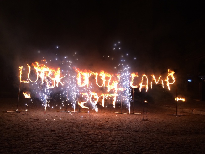 Lutsk DrupalCamp 2017 fire sign