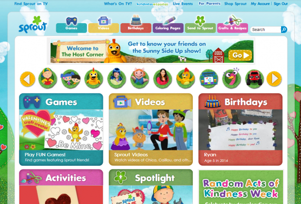 SproutOnline Homepage Screenshot