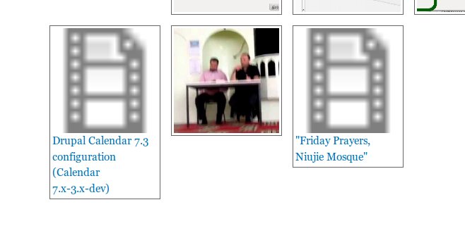 gallery in vanilla drupal - vimeo without preview