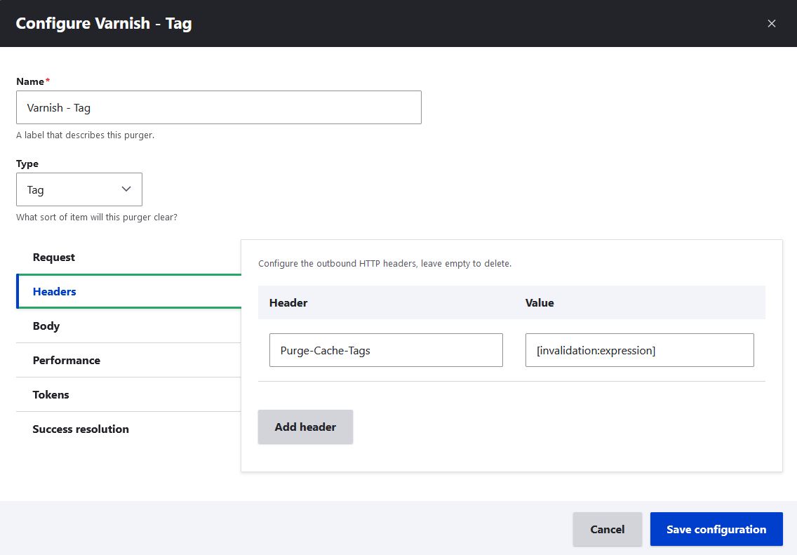 Cache tags + Varnish Cache API Drupal Wiki guide on