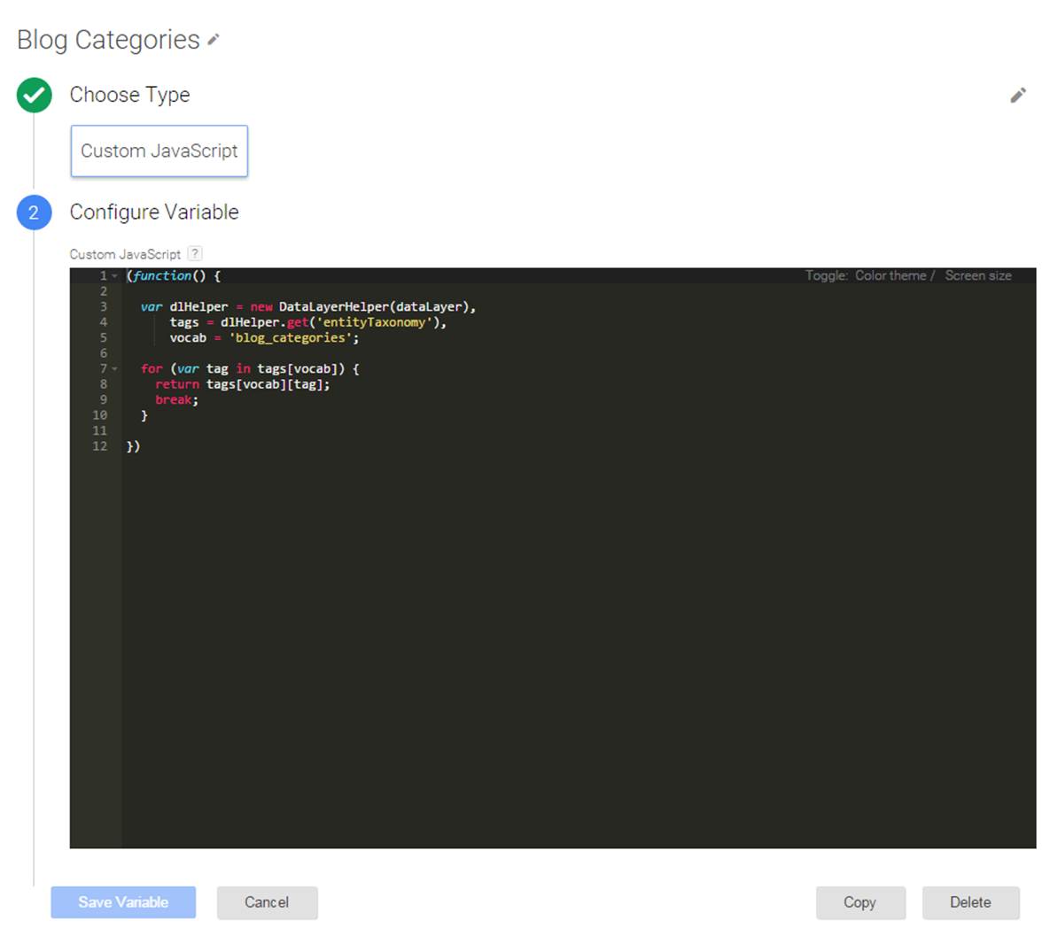 Toggle function