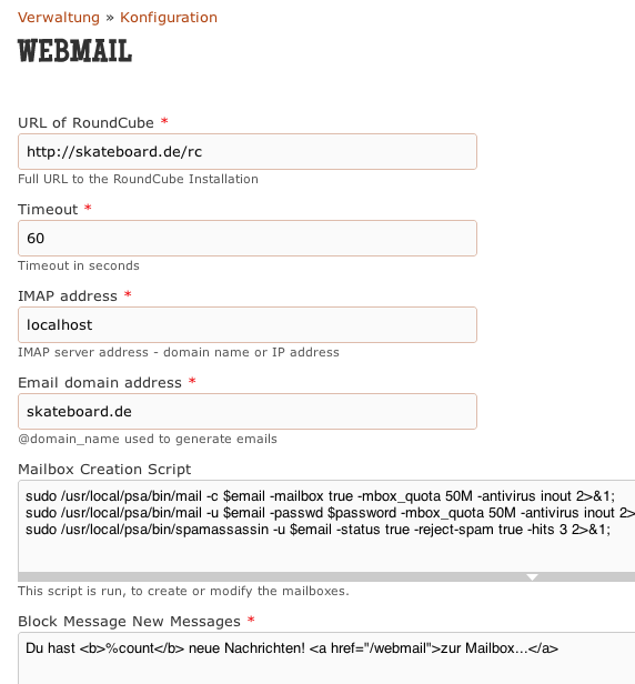 Webmail Block
