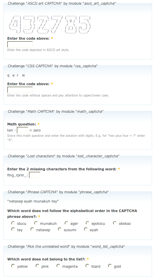 captcha pack drupal org ascii resume
