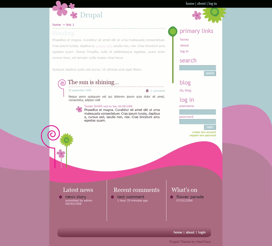 Website templates for social networking sites