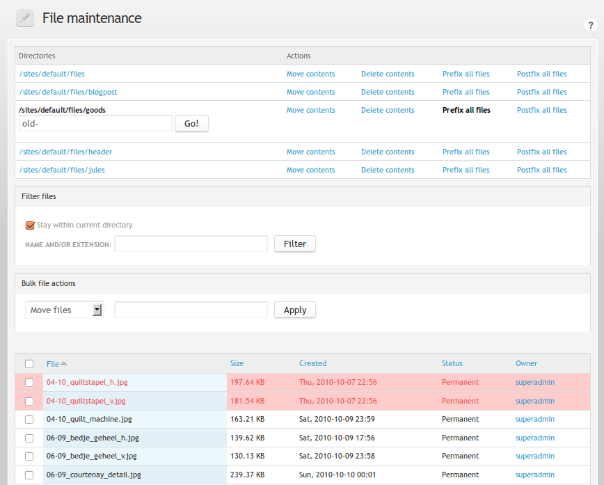 File Maintenance
