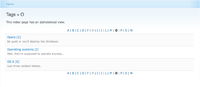 Example screenshot of an alphabetical view.