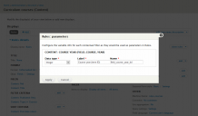 Screenshot of Rules display parameter info form