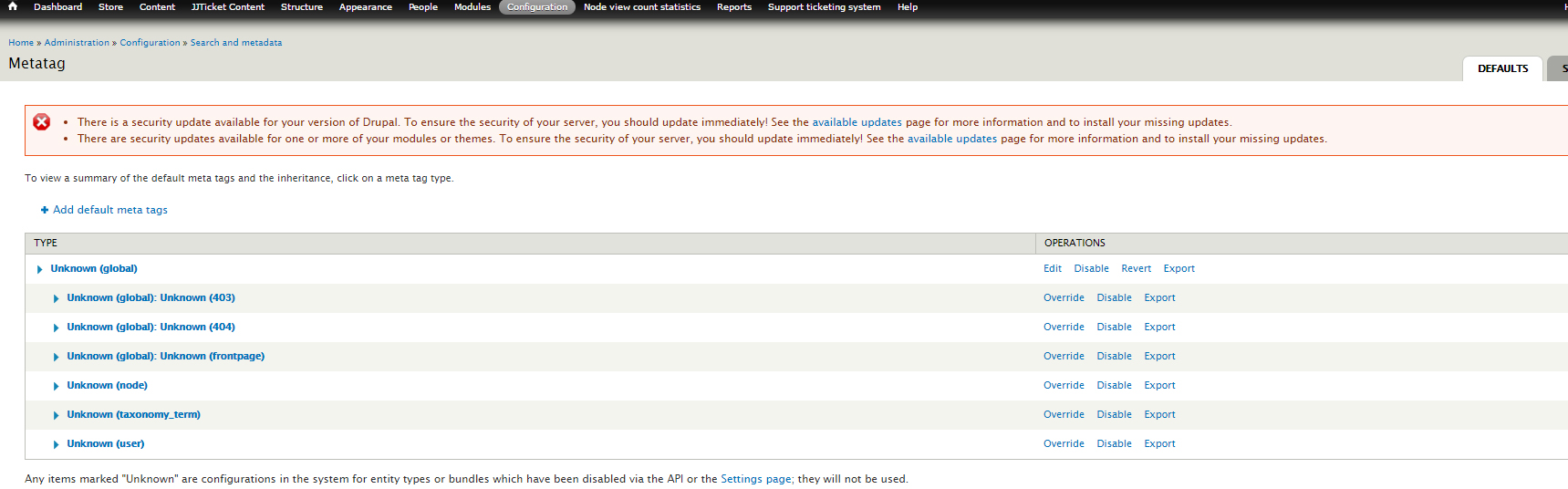 cfg page