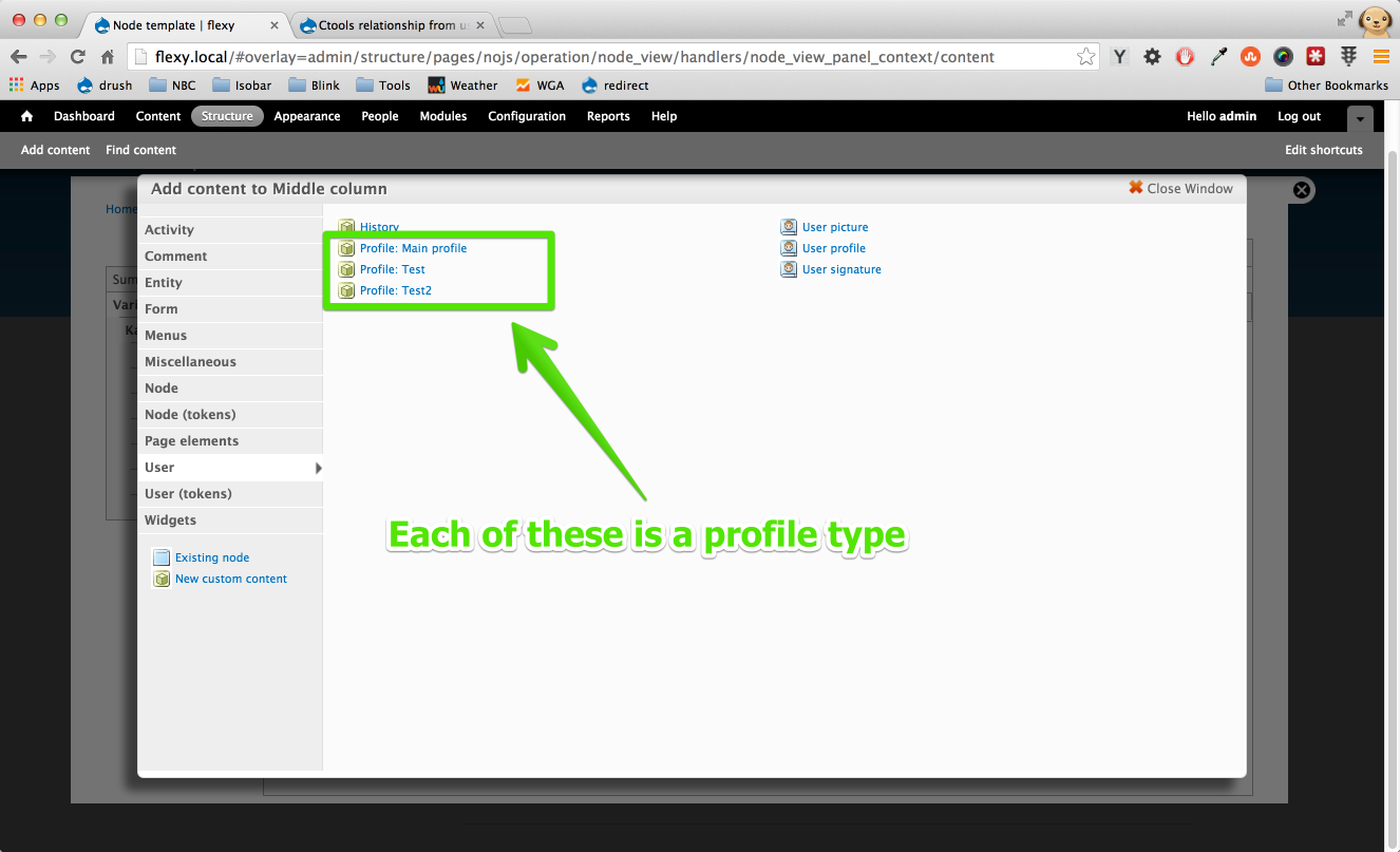 profile types