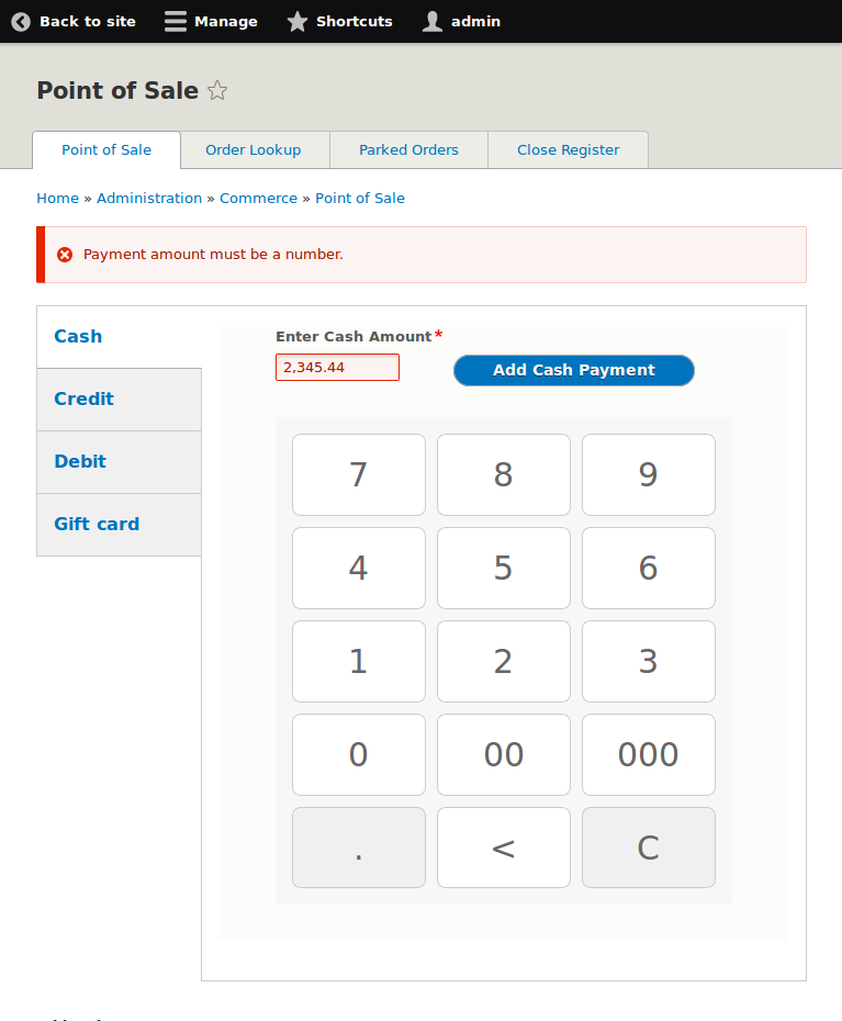 add cash payment prepopulated with comma 3005436 drupal org when to add commas