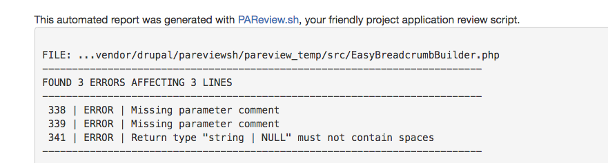 coding standards on src easybreadcrumbbuilder php 3008562 php coding