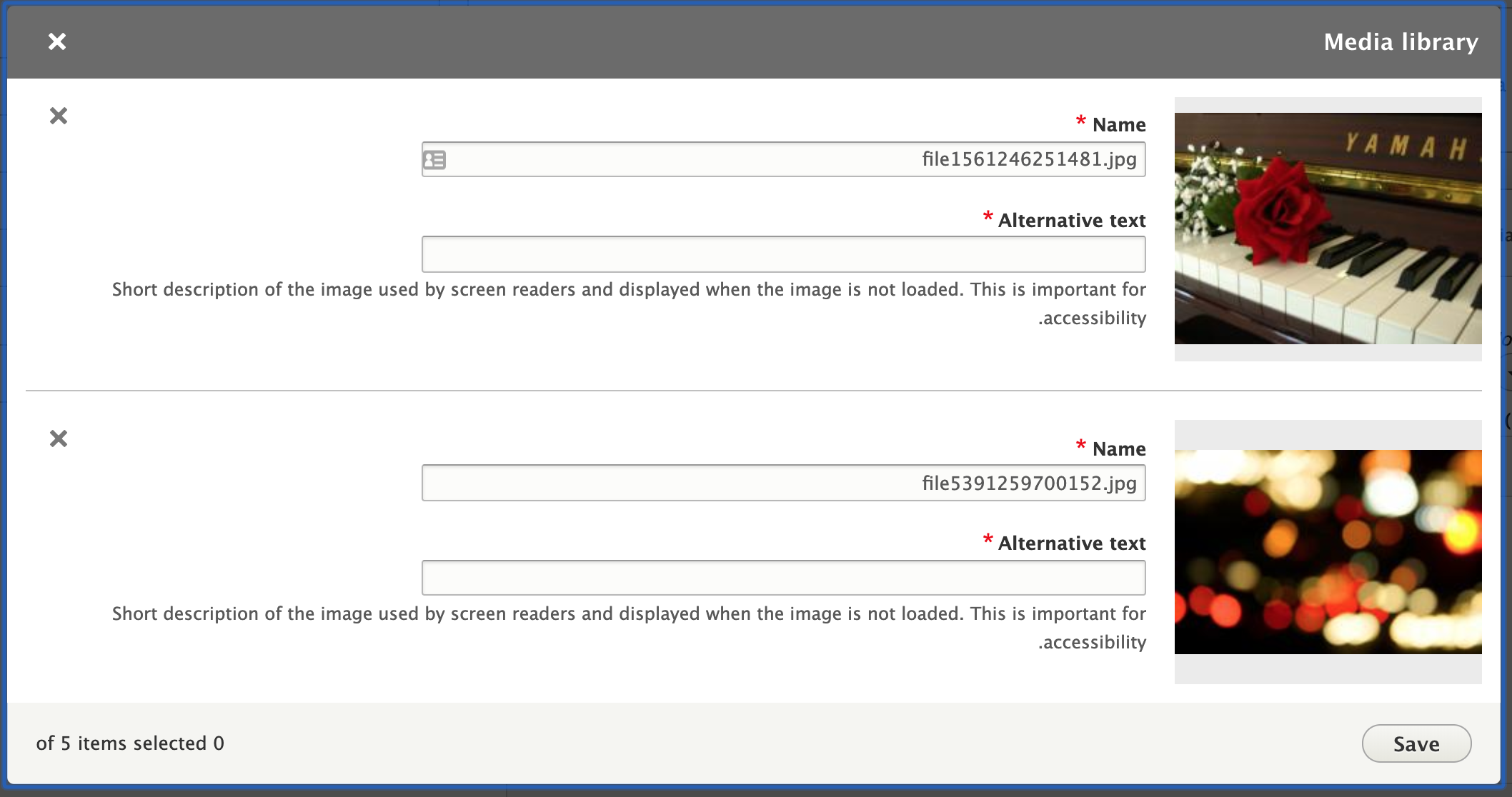 RTL state of the remove buttons.