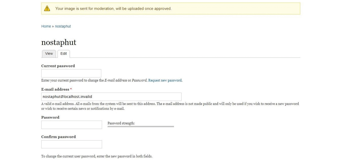 User Image Approval Workflow