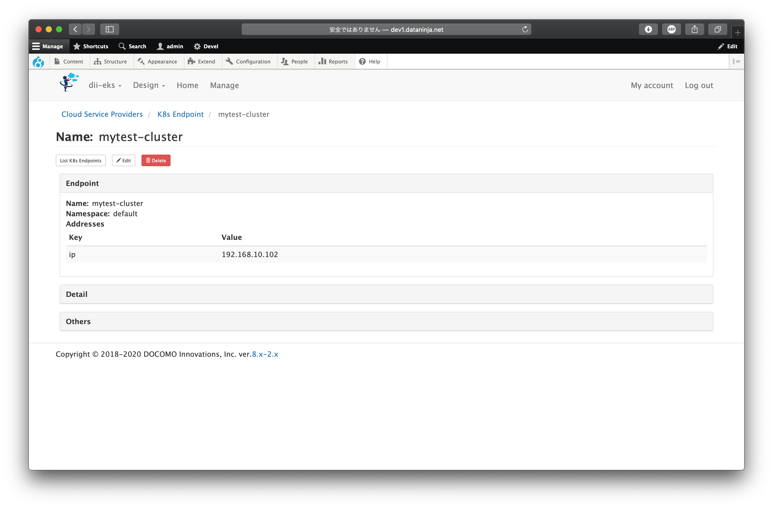 Manage K8s Endpoints [3103927]