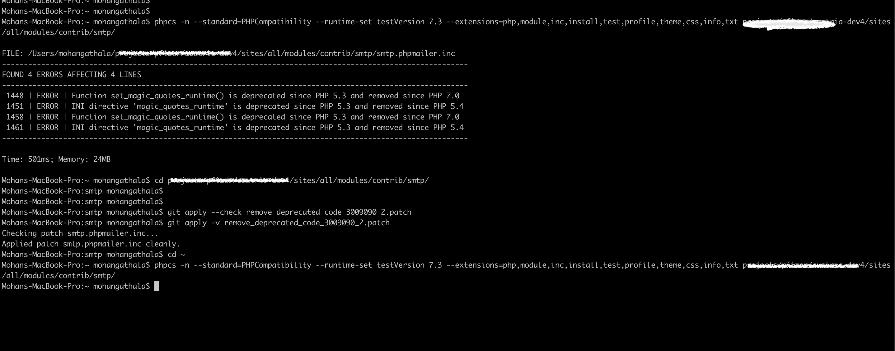 Remove code which contains deprecated function set_magic_quotes_runtime and ini directive 'magic