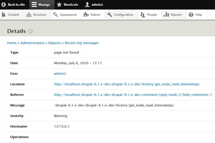 History controller throws 404 error on comment reply page [3154916