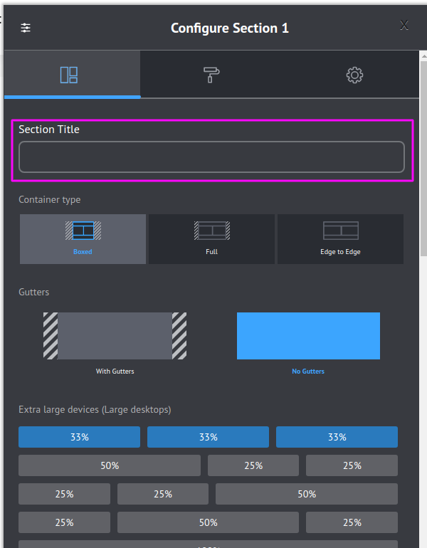 Add the ability to add Section title for Each section [#3201366 ...