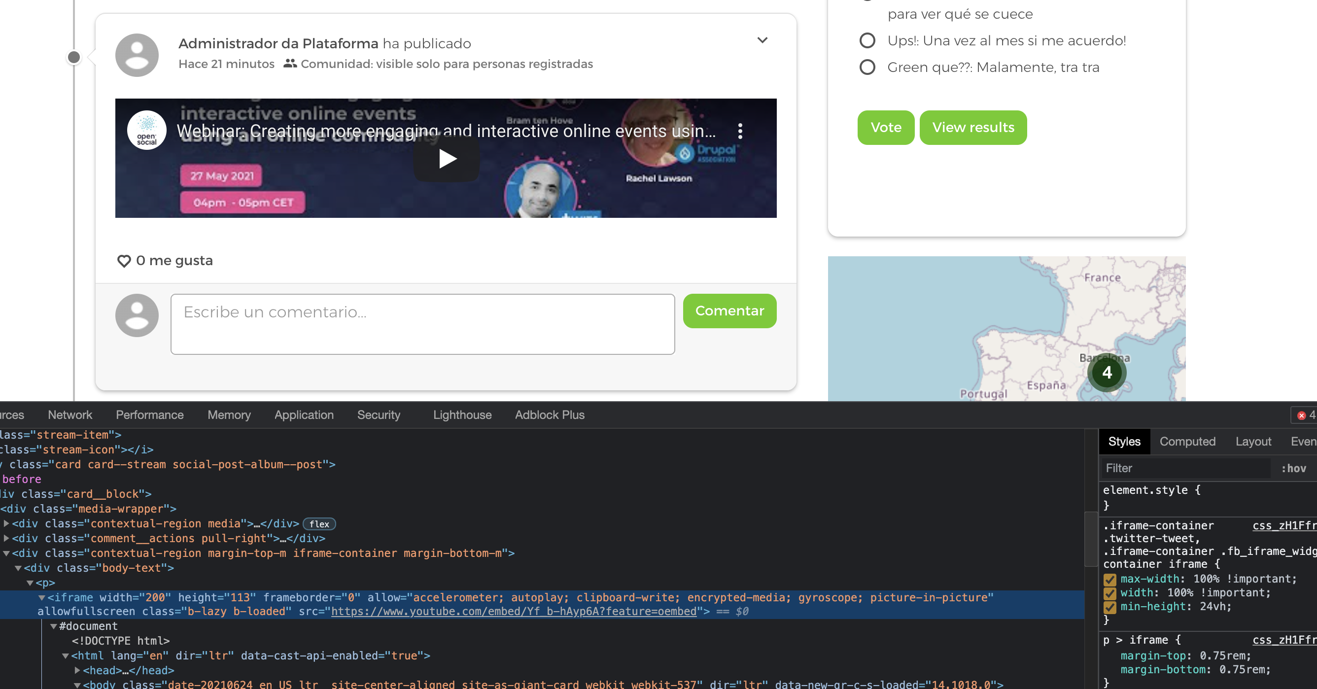 Youtube Videos In Stream Are Small Drupal Org
