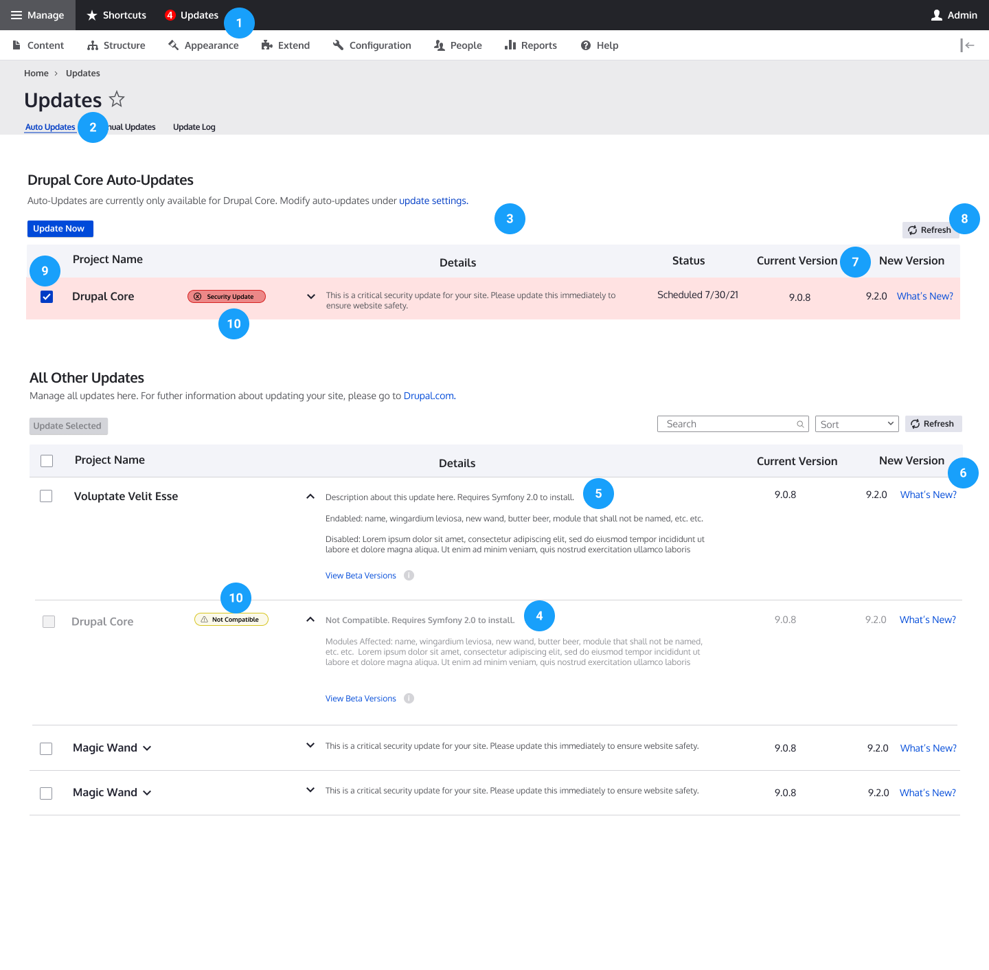 Automatic Updates UX Designs [#3227564] | Drupal.org