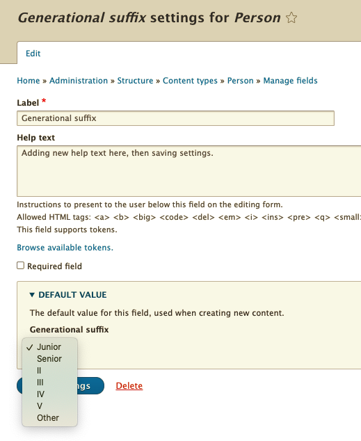 None Option For Default Value In Field Settings Form Is Being Removed Drupal Org
