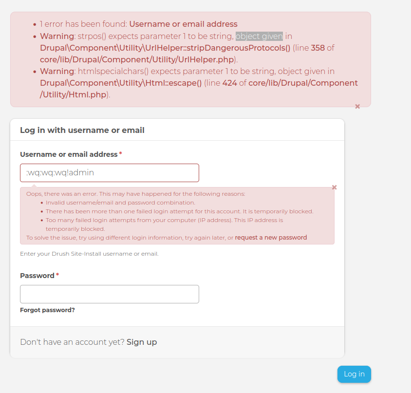 Fix notice for message when Login with incorrect password [3266783