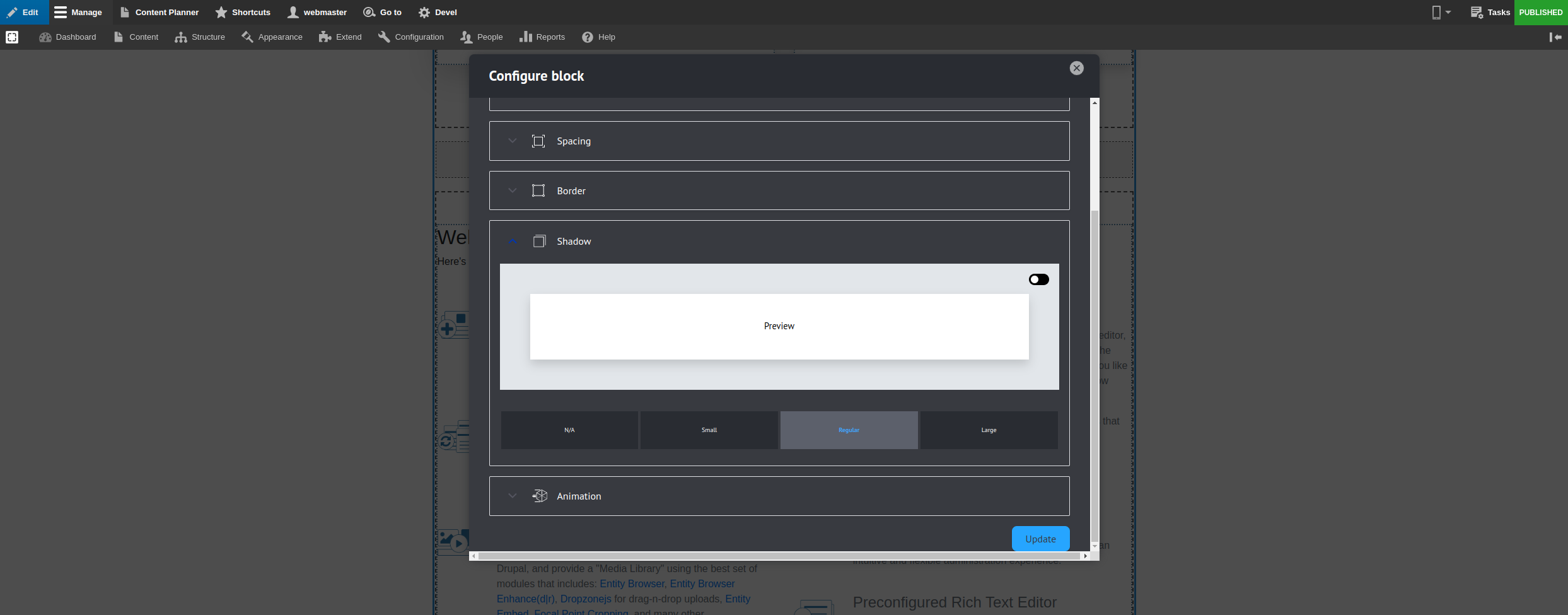 Fix empty/missing box shadow configs for the Bootstrap Styles [3337351