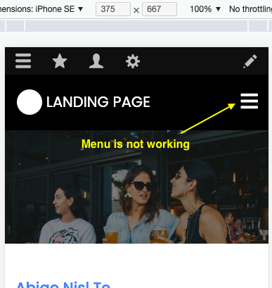 On mobile view menu is not working. [#3350062] | Drupal.org