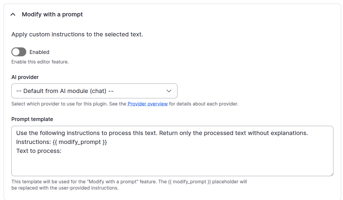 Modify with a prompt