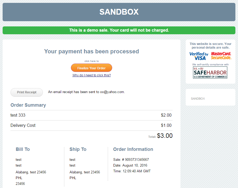 2checkout won't record completed checkout details to the site [#2782377 ...