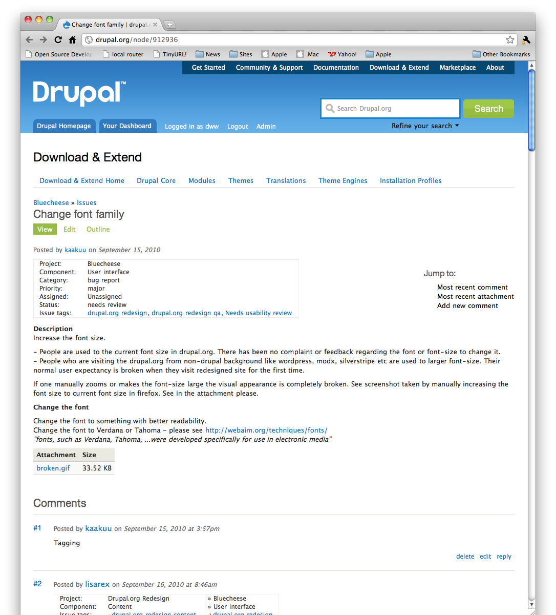 change font family 912936 drupal org how to change font size in chrome
